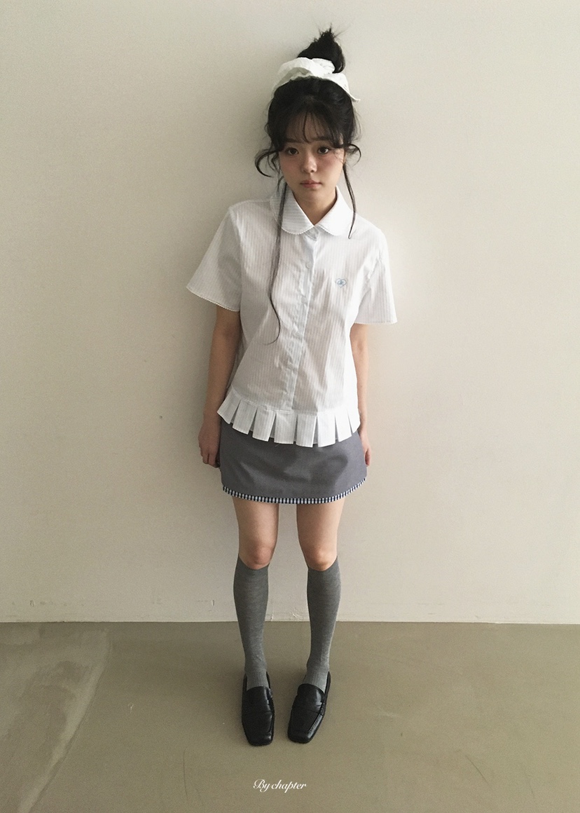 BY CHAPTER韓國代購女裝新品休閑職業時尚人氣襯衫蕾絲衫BY Chapter襯衫/蕾絲衫