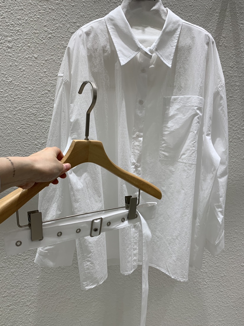 LUCY SALON韓國代購女士新款人氣推薦襯衫蕾絲衫含腰帶鏤空LUCY SALON襯衫/蕾絲衫