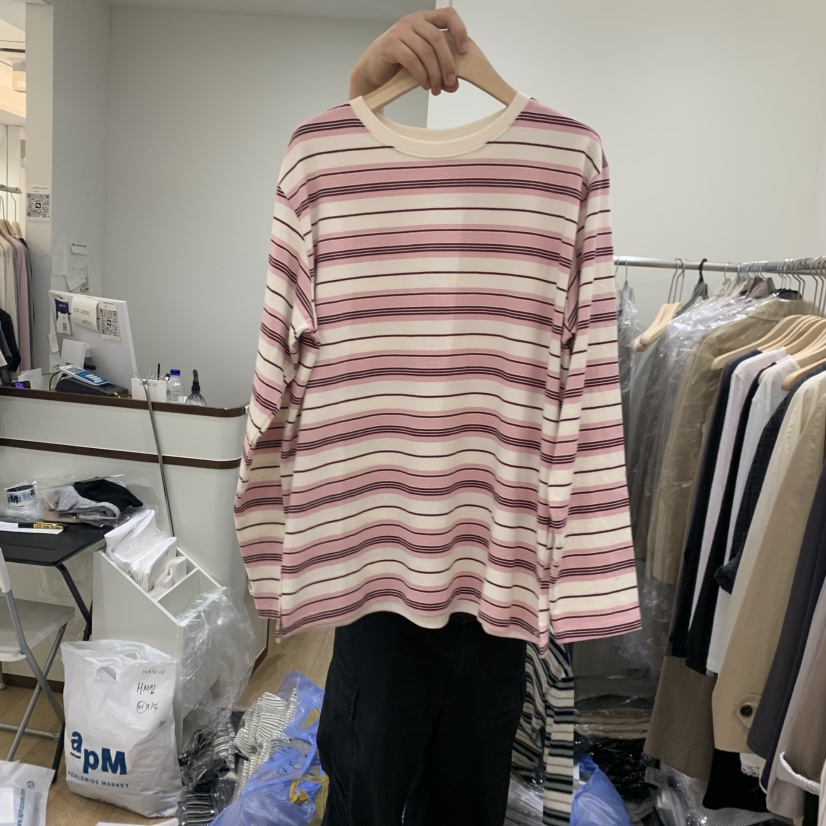 HOUSE OF/DE MERRY韓國直郵實拍女裝新款推薦長袖T恤條紋HOUSE OF/DE MERRY長袖T恤圖色1