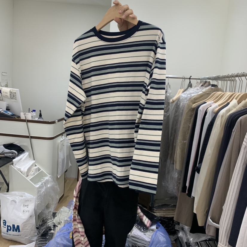 HOUSE OF/DE MERRY韓國直郵實拍女裝新款推薦長袖T恤條紋HOUSE OF/DE MERRY長袖T恤圖色2