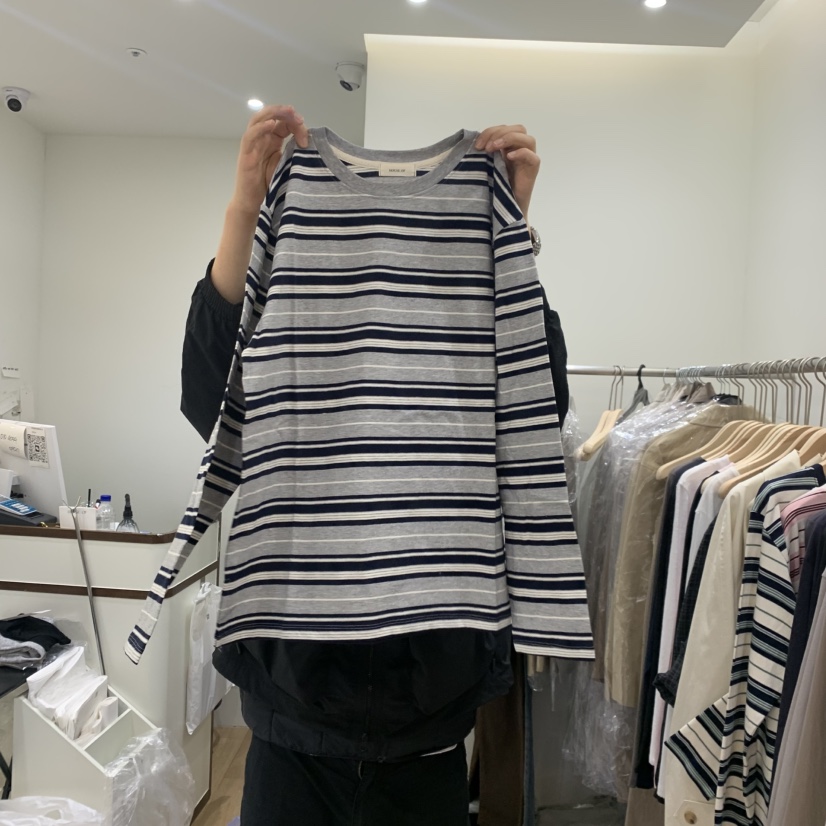 HOUSE OF/DE MERRY韓國直郵實拍女裝新款推薦長袖T恤條紋HOUSE OF/DE MERRY長袖T恤圖色3