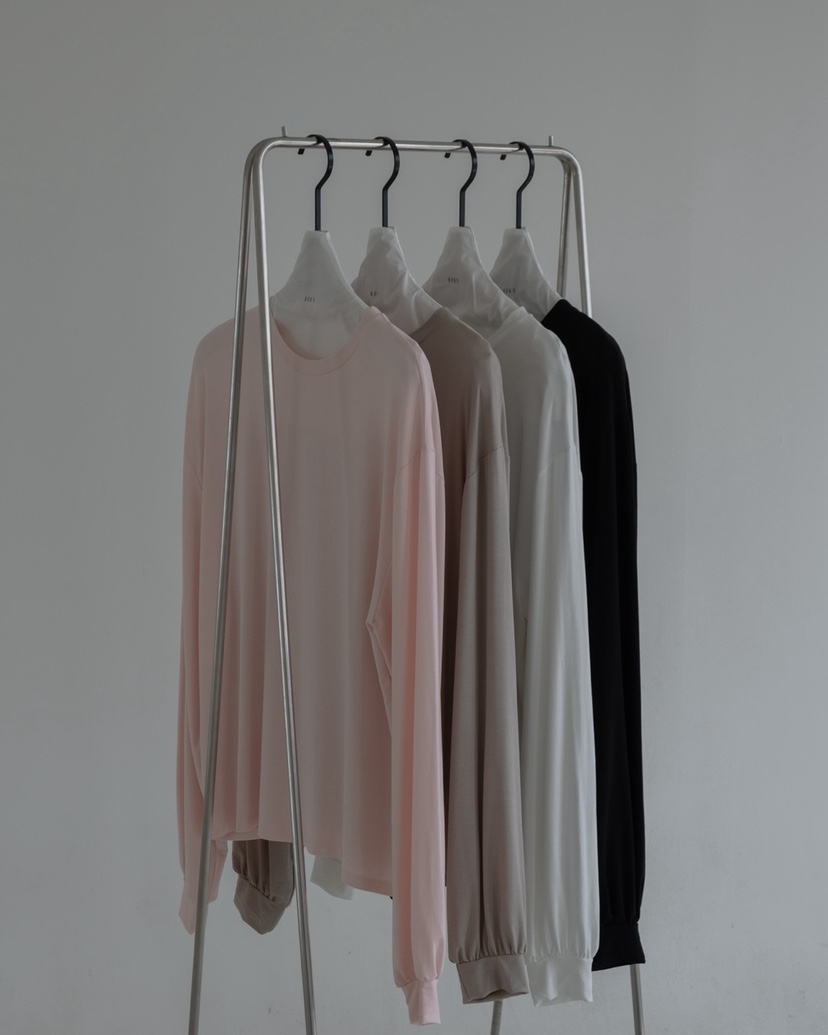 HONG-P韓國直郵實拍女裝新品推薦時尚26春夏長袖T恤天絲HONG-P長袖T恤