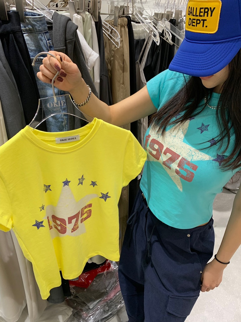 OKIE韓國代購女士新款26春夏職業時尚人氣熱賣休閑推薦T恤OKIET恤