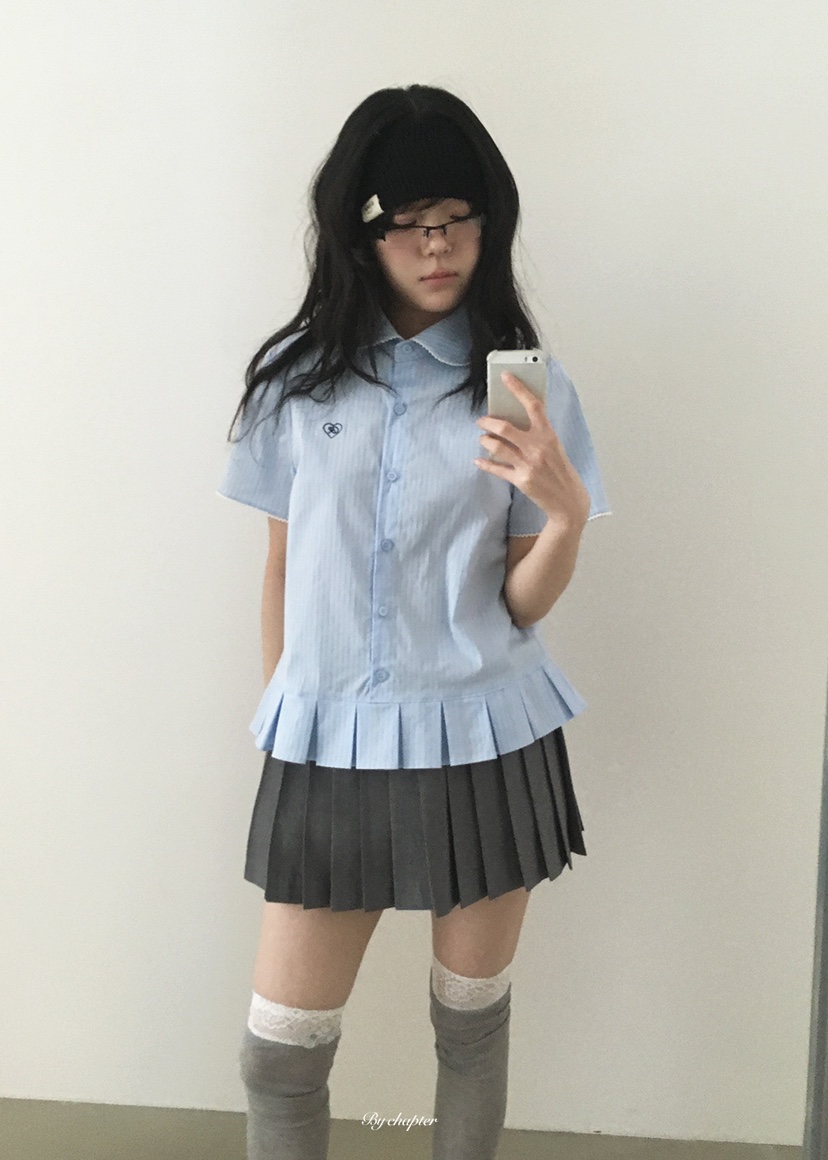 BY CHAPTER韓國東大門直郵女裝新款人氣休閑熱賣短裙褶裥BY Chapter短裙