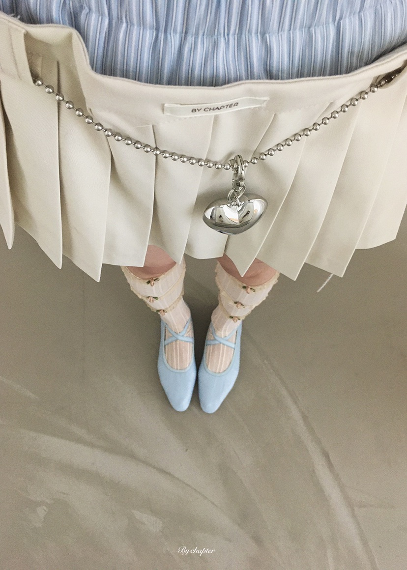 BY CHAPTER韓國東大門直郵女裝新款人氣休閑熱賣短裙褶裥BY Chapter短裙