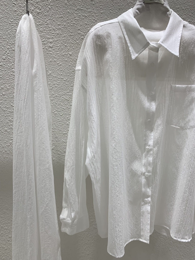 LUCY SALON韓國直郵女裝新品休閑熱賣人氣襯衫蕾絲衫含圍巾LUCY SALON襯衫/蕾絲衫