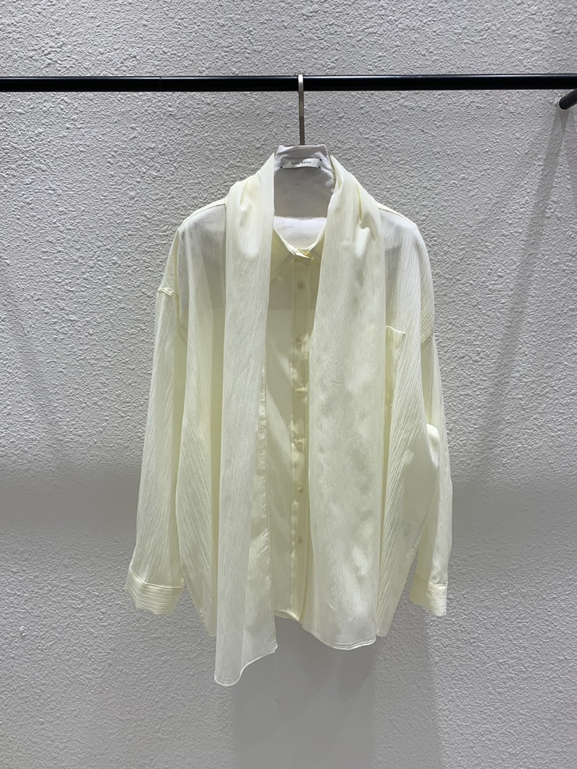 LUCY SALON韓國直郵女裝新品休閑熱賣人氣襯衫蕾絲衫含圍巾LUCY SALON襯衫/蕾絲衫圖色2