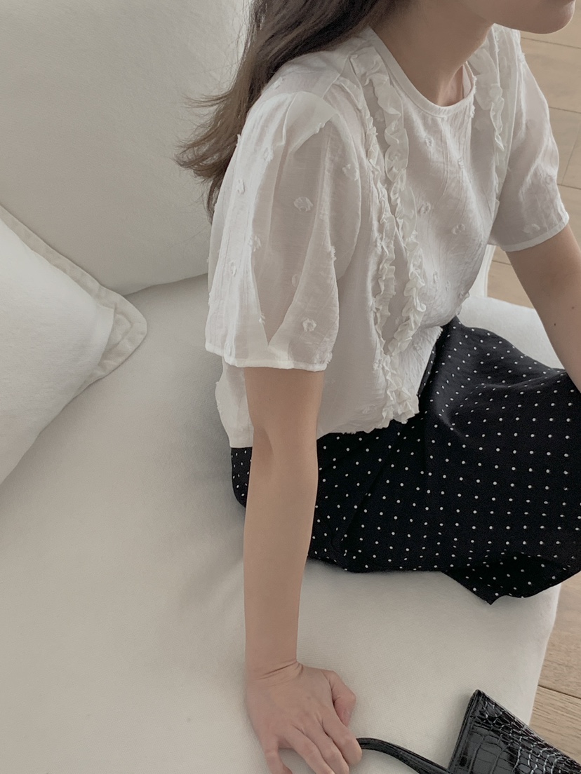 BIEN GARDER韓國代購女士新品人氣休閑26春夏襯衫蕾絲衫BIEN GARDER襯衫/蕾絲衫