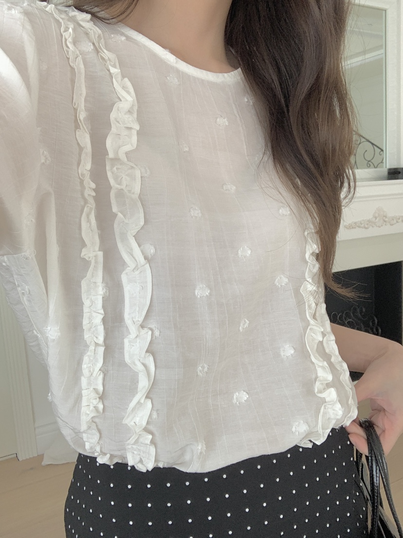 BIEN GARDER韓國代購女士新品人氣休閑26春夏襯衫蕾絲衫BIEN GARDER襯衫/蕾絲衫