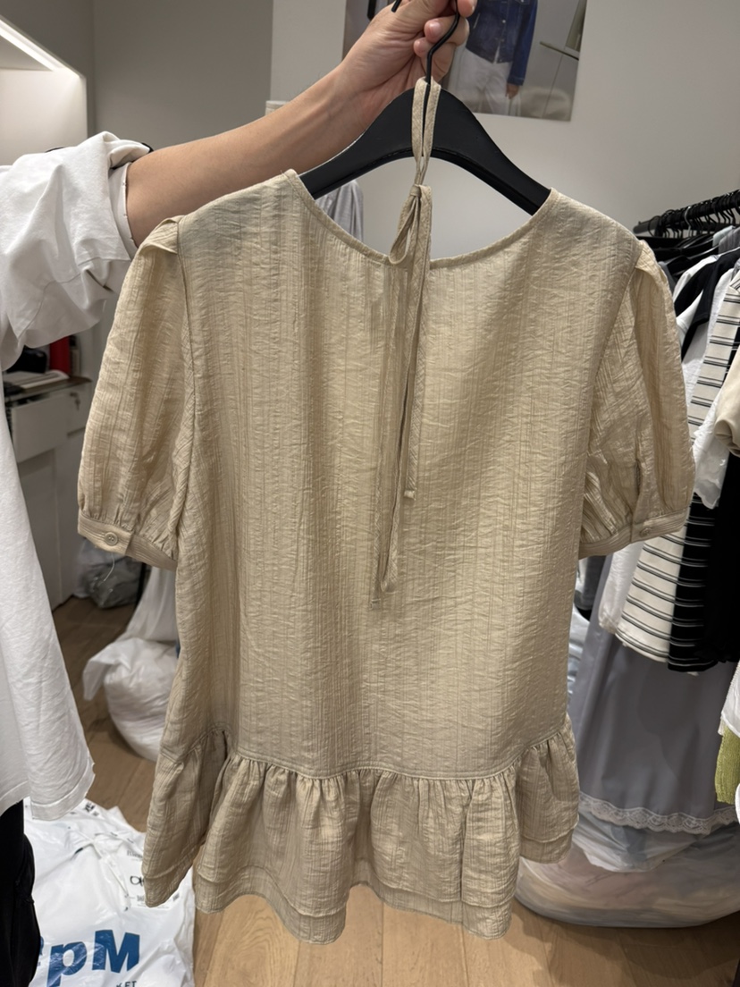 BIEN GARDER韓國直郵實拍女士新品時尚襯衫蕾絲衫含腰繩BIEN GARDER襯衫/蕾絲衫