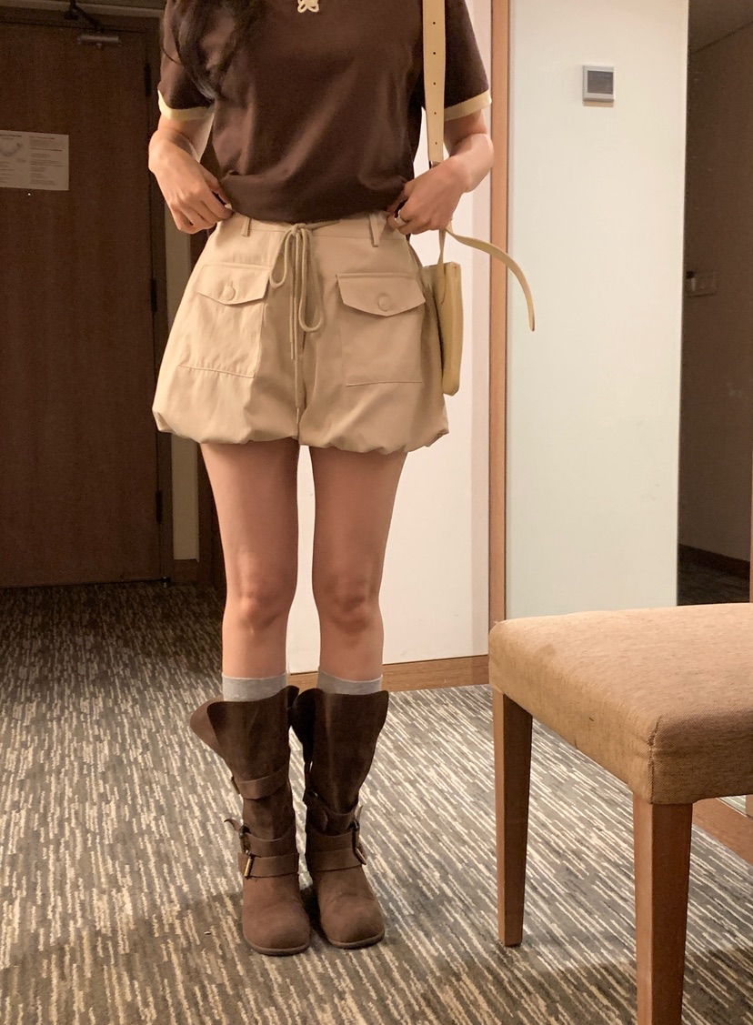 BIEN GARDER韓國東大門代購女裝新款26春夏時尚短褲口袋BIEN GARDER短褲