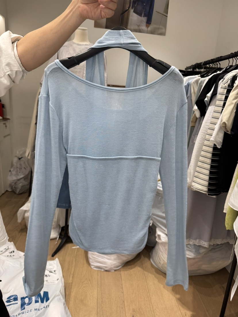 BIEN GARDER韓國東大門代購女士新品人氣時尚長袖T恤假兩件BIEN GARDER長袖T恤