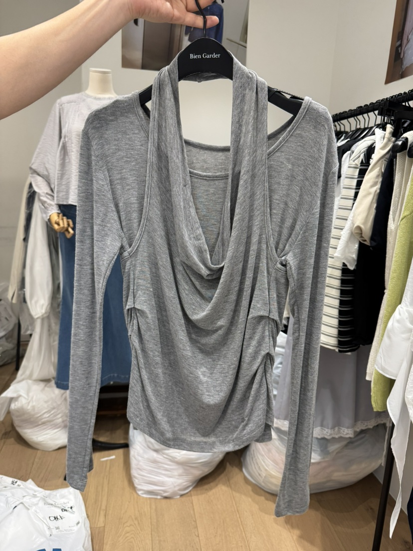 BIEN GARDER韓國東大門代購女士新品人氣時尚長袖T恤假兩件BIEN GARDER長袖T恤圖色2