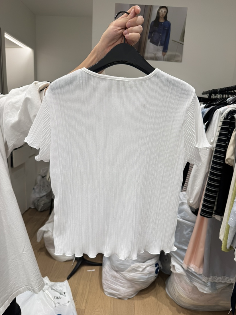 BIEN GARDER韓國直郵實拍女士新品推薦熱賣休閑人氣T恤褶裥BIEN GARDERT恤