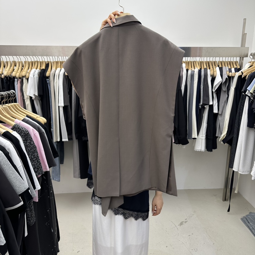 SPECIAL韓國直郵實拍女裝新品休閑26春夏人氣馬甲透視開衩SPECIAL馬甲