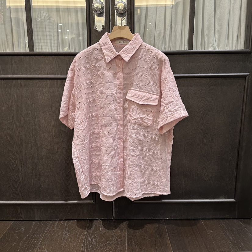 VIBELLE韓國直郵實拍女士新品人氣熱賣休閑推薦襯衫蕾絲衫VIBELLE襯衫/蕾絲衫圖色1