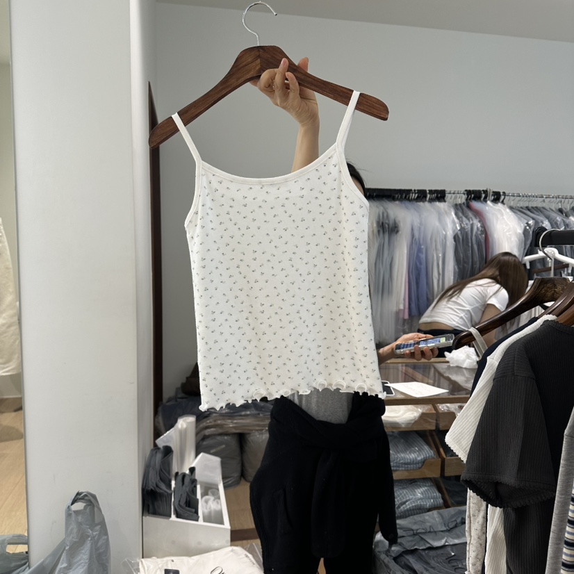 AGO韓國直郵女裝新品時尚熱賣推薦人氣休閑26春夏吊帶背心花朵AGO吊帶/背心