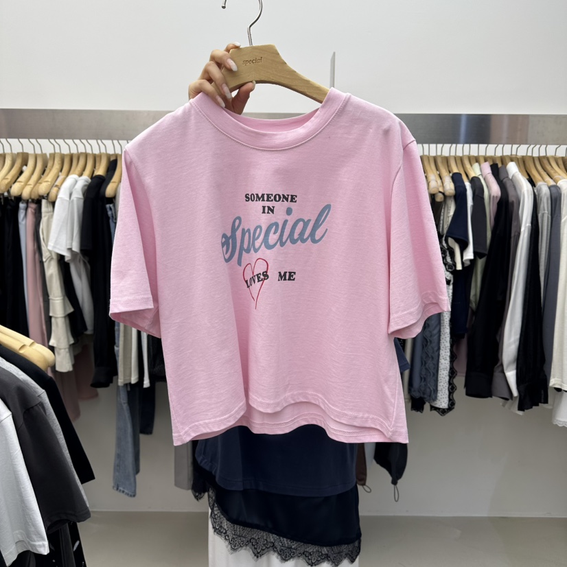 SPECIAL韓國直郵實拍女士新品職業熱賣時尚26春夏休閑T恤SPECIALT恤圖色1