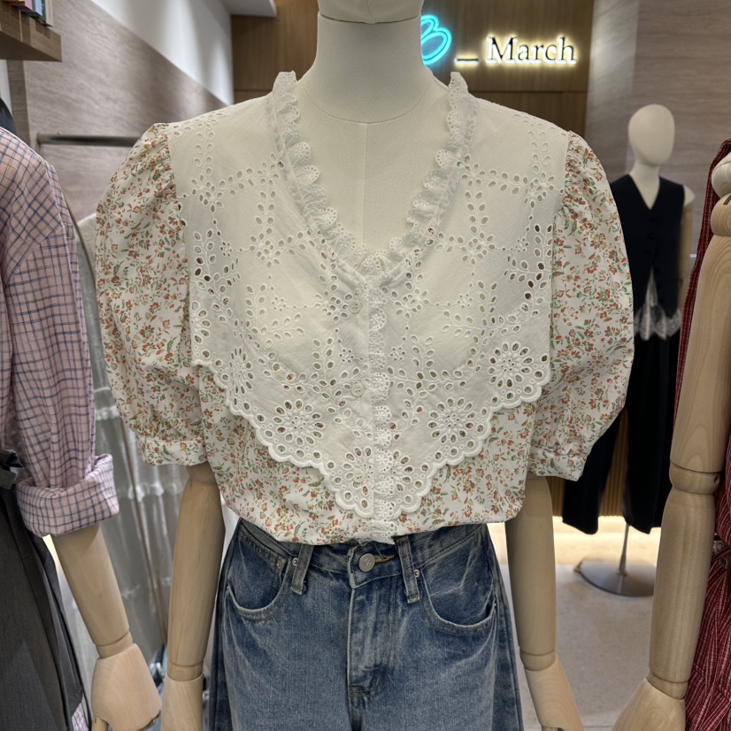 BISHOP/APOINT/3MARCH韓國東大門直郵女士新款休閑襯衫蕾絲衫BISHOP/APOINT/3MARCH襯衫/蕾絲衫圖色1