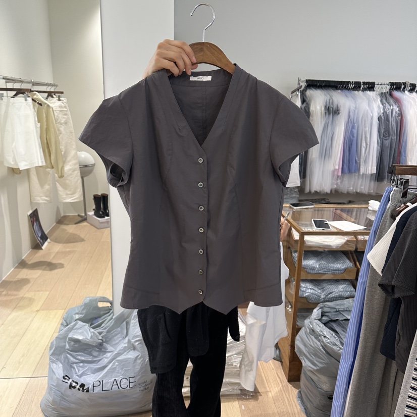 AGO韓國東大門代購女裝新品推薦時尚人氣熱賣26春夏襯衫蕾絲衫AGO襯衫/蕾絲衫圖色2