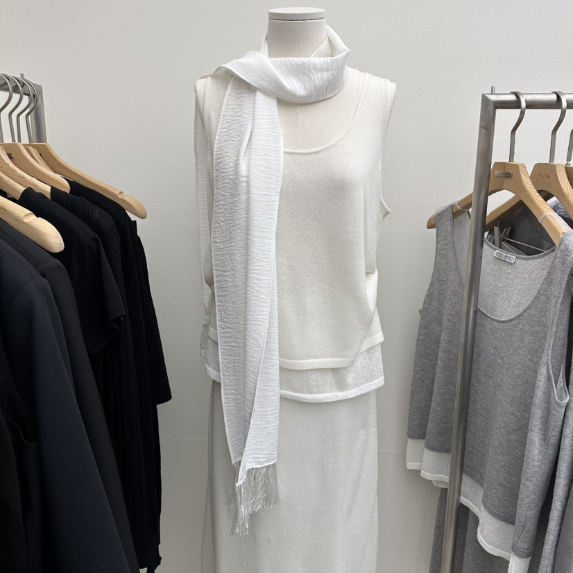 MER韓國代購女裝新品職業26春夏時尚熱賣人氣圍巾披肩圍巾MER/ANGELO BIANCO圍巾/披肩圖色2