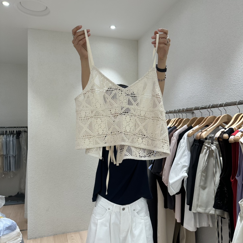 EPIC-S韓國直郵實拍女士新款推薦26春夏吊帶背心鉤針編織EPIC-S吊帶/背心圖色1