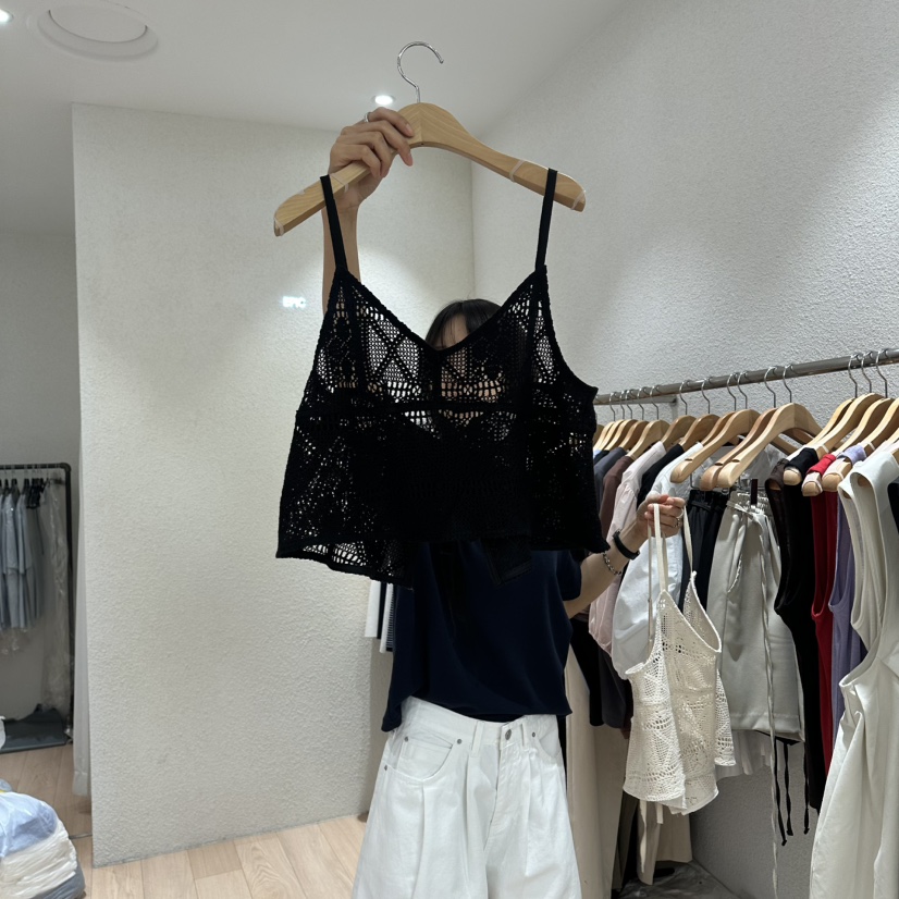 EPIC-S韓國直郵實拍女士新款推薦26春夏吊帶背心鉤針編織EPIC-S吊帶/背心圖色2