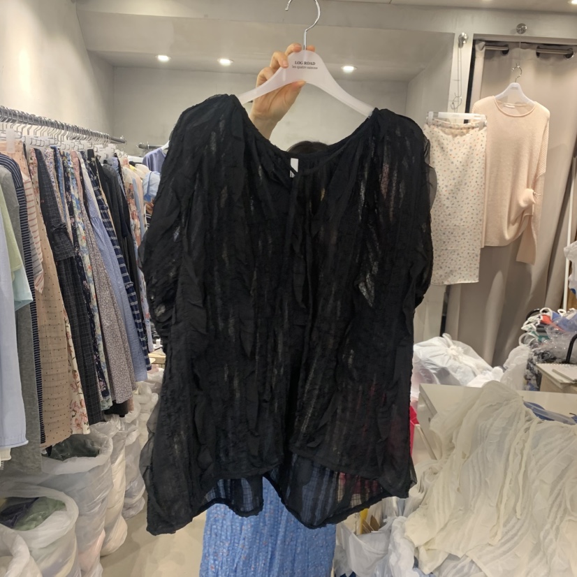 LOGROAD韓國代購女士新款人氣26春夏休閑熱賣推薦襯衫蕾絲衫LOG ROAD襯衫/蕾絲衫圖色2