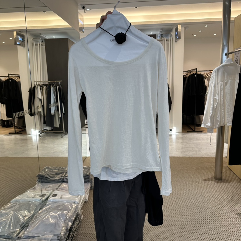 ARTISANAL韓國東大門直郵女裝新款職業休閑時尚長袖T恤透明ARTISANAL長袖T恤圖色2