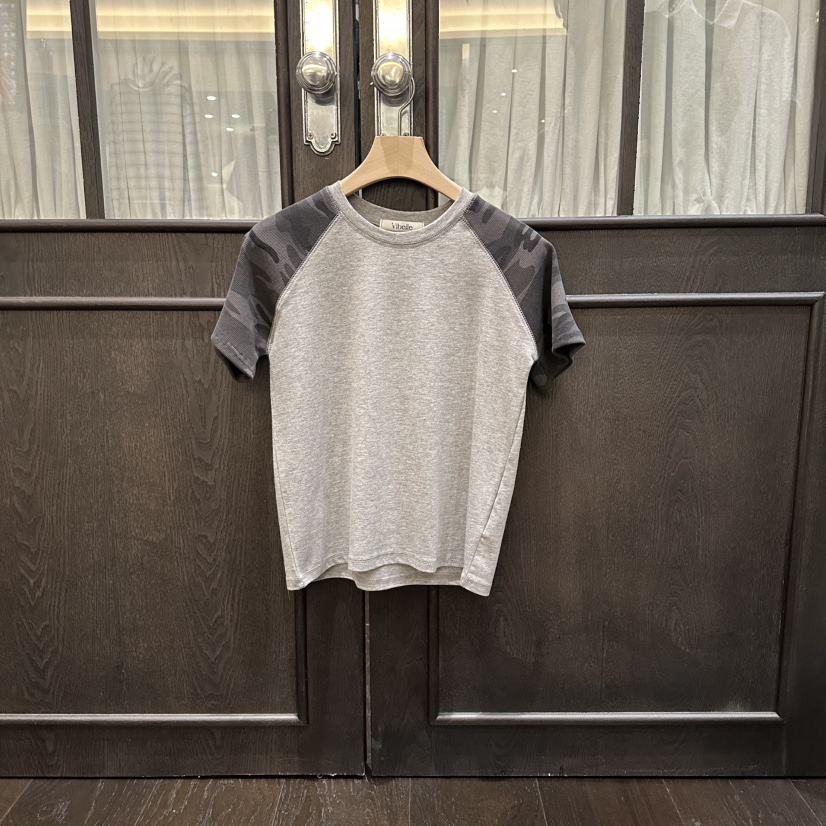 VIBELLE韓國直郵女裝新款休閑時尚26春夏熱賣推薦T恤迷彩VIBELLET恤圖色1