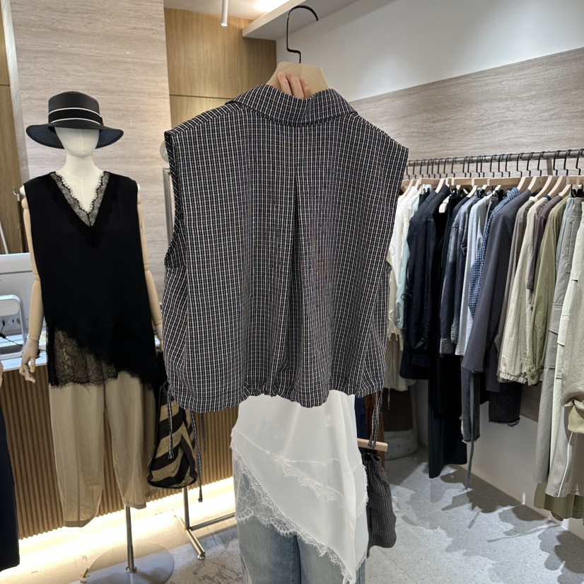 BISHOP/APOINT/3MARCH韓國東大門直郵女士新款時尚馬甲蕾絲BISHOP/APOINT/3MARCH馬甲