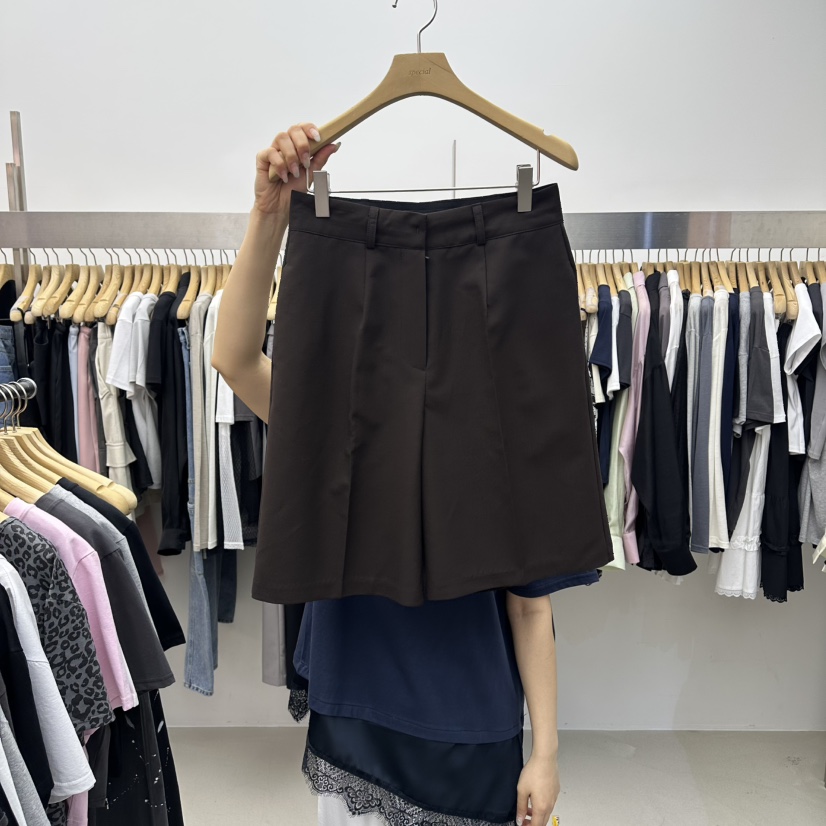 SPECIAL韓國直郵女裝新款人氣職業休閑時尚熱賣推薦短褲開衩SPECIAL短褲圖色2棕色