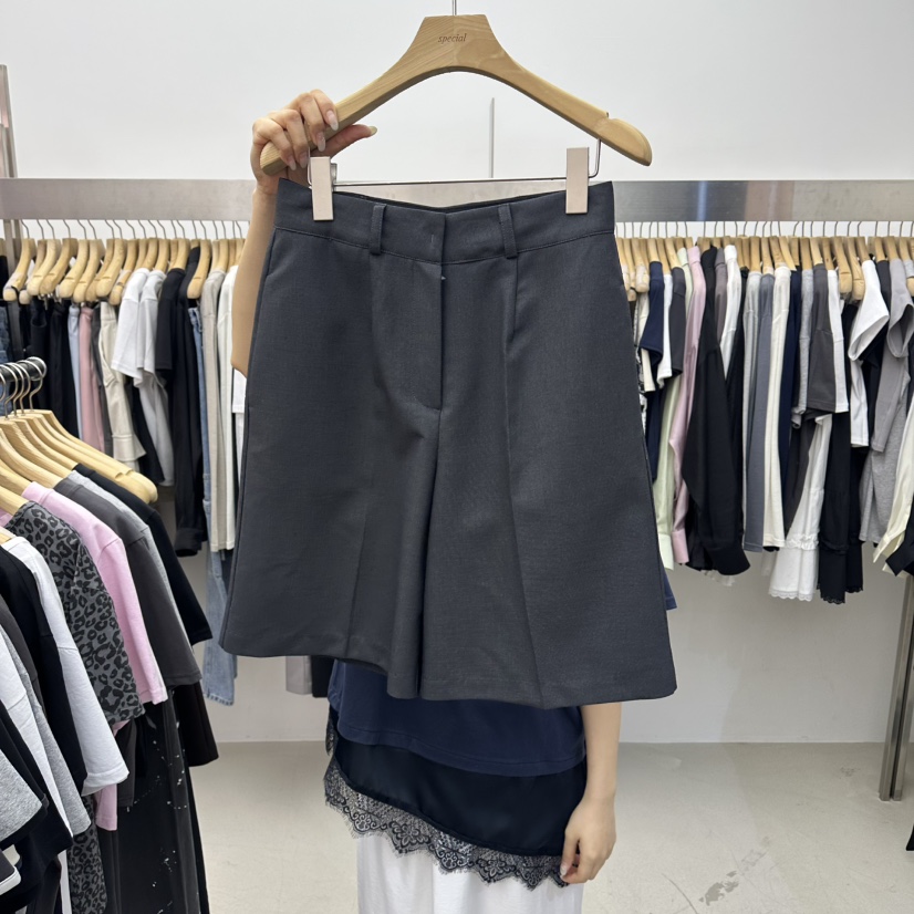 SPECIAL韓國直郵女裝新款人氣職業休閑時尚熱賣推薦短褲開衩SPECIAL短褲圖色3墨色