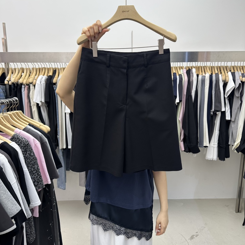 SPECIAL韓國直郵女裝新款人氣職業休閑時尚熱賣推薦短褲開衩SPECIAL短褲圖色4黑色