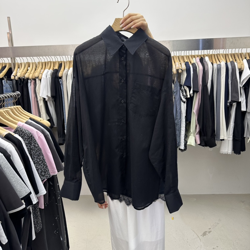 SPECIAL韓國代購女士新款推薦人氣職業休閑熱賣襯衫蕾絲衫SPECIAL襯衫/蕾絲衫圖色3黑色