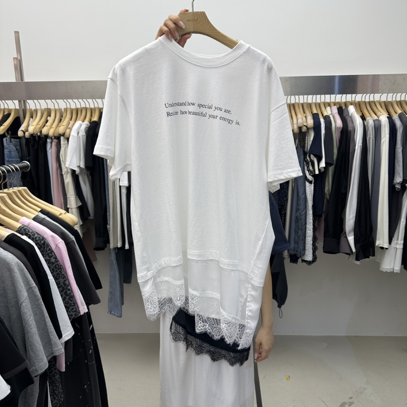 SPECIAL韓國直郵實拍女裝新品休閑26春夏職業T恤不對稱緞面SPECIALT恤圖色1