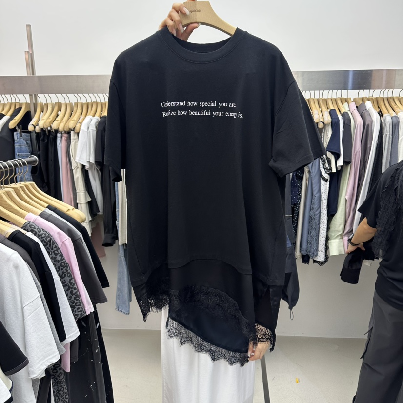 SPECIAL韓國直郵實拍女裝新品休閑26春夏職業T恤不對稱緞面SPECIALT恤圖色4