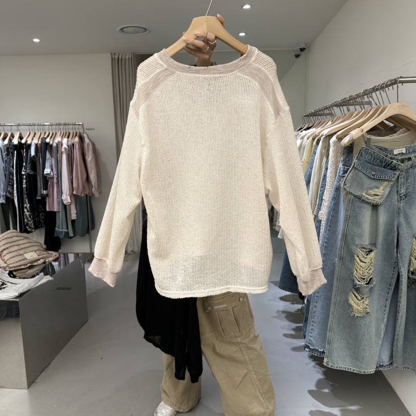 VAULT韓國東大門代購女裝新品熱賣休閑26春夏針織衫不含腰包VAULT針織衫