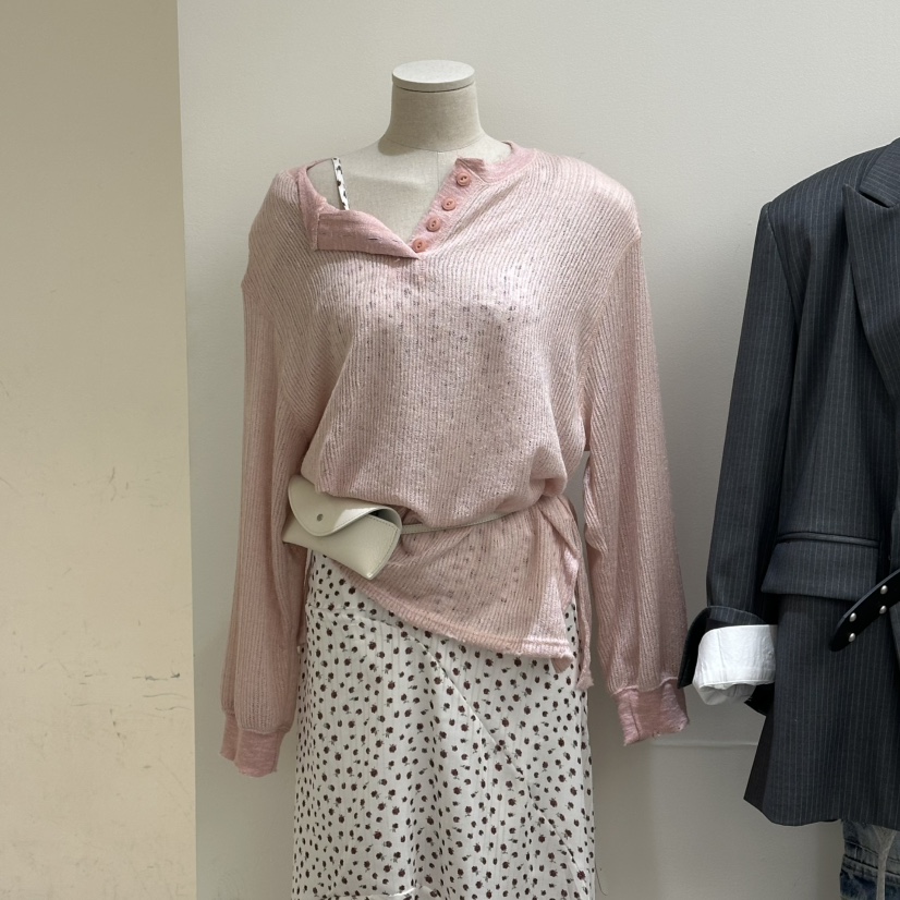 VAULT韓國東大門代購女裝新品熱賣休閑26春夏針織衫不含腰包VAULT針織衫圖色1