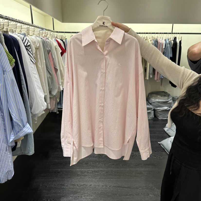 TOMGIRL韓國東大門直郵女裝新款推薦休閑人氣26春夏襯衫蕾絲衫TOMGIRL襯衫/蕾絲衫圖色1