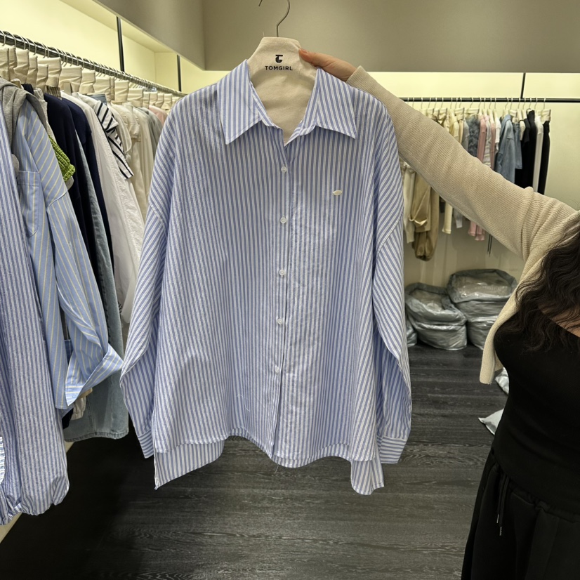 TOMGIRL韓國東大門直郵女裝新款推薦休閑人氣26春夏襯衫蕾絲衫TOMGIRL襯衫/蕾絲衫圖色2