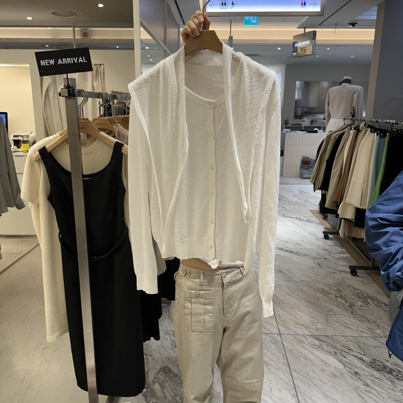 MER韓國代購女士新品推薦26春夏休閑人氣時尚套裝兩件套圍巾MER/ANGELO BIANCO套裝圖色1