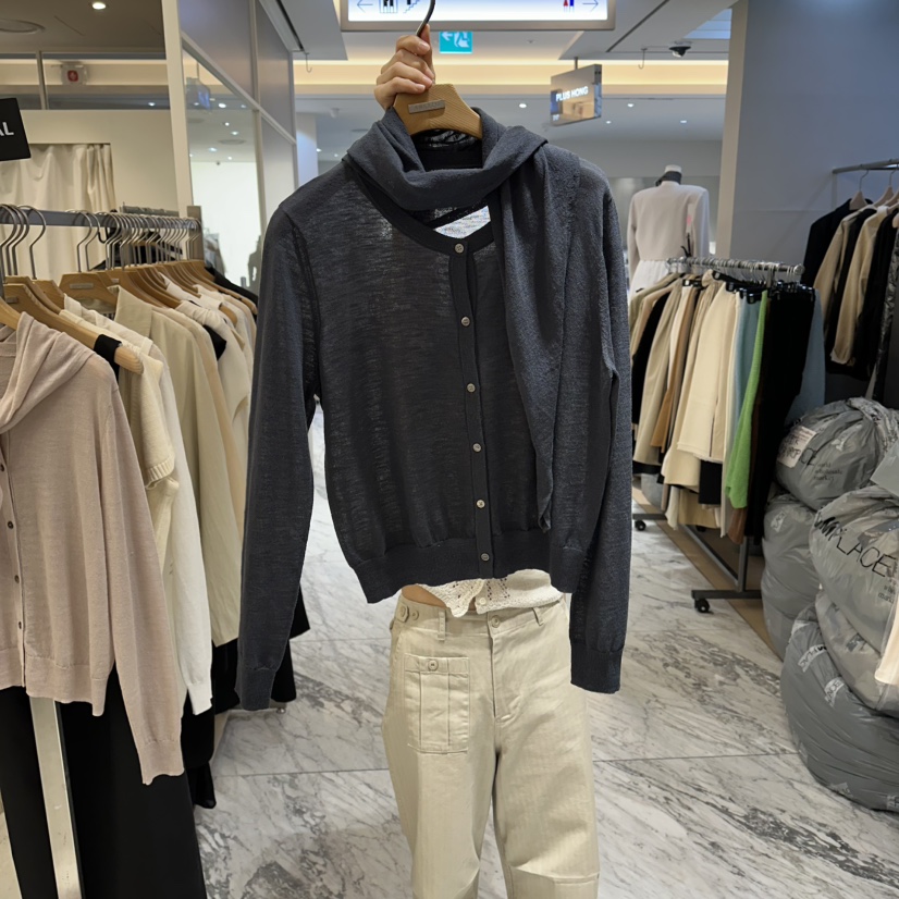 MER韓國代購女士新品推薦26春夏休閑人氣時尚套裝兩件套圍巾MER/ANGELO BIANCO套裝圖色3