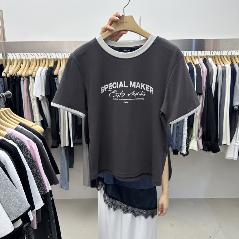 SPECIAL韓國直郵女士新品職業休閑時尚推薦熱賣26春夏T恤SPECIALT恤圖色5