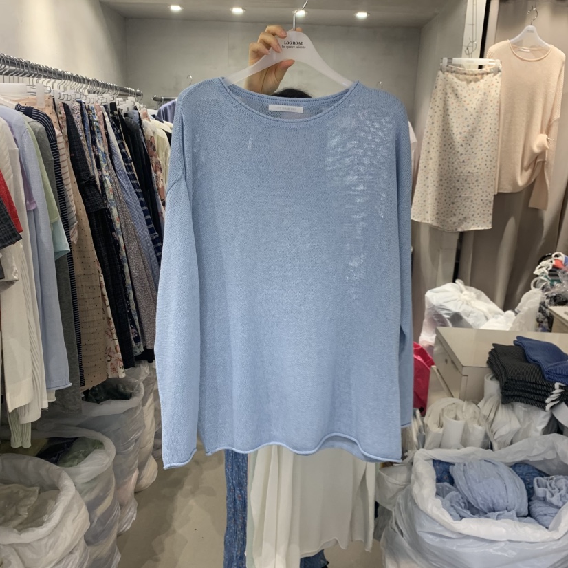 LOGROAD韓國直郵女裝新款時尚職業熱賣26春夏推薦針織衫船領LOG ROAD針織衫圖色4