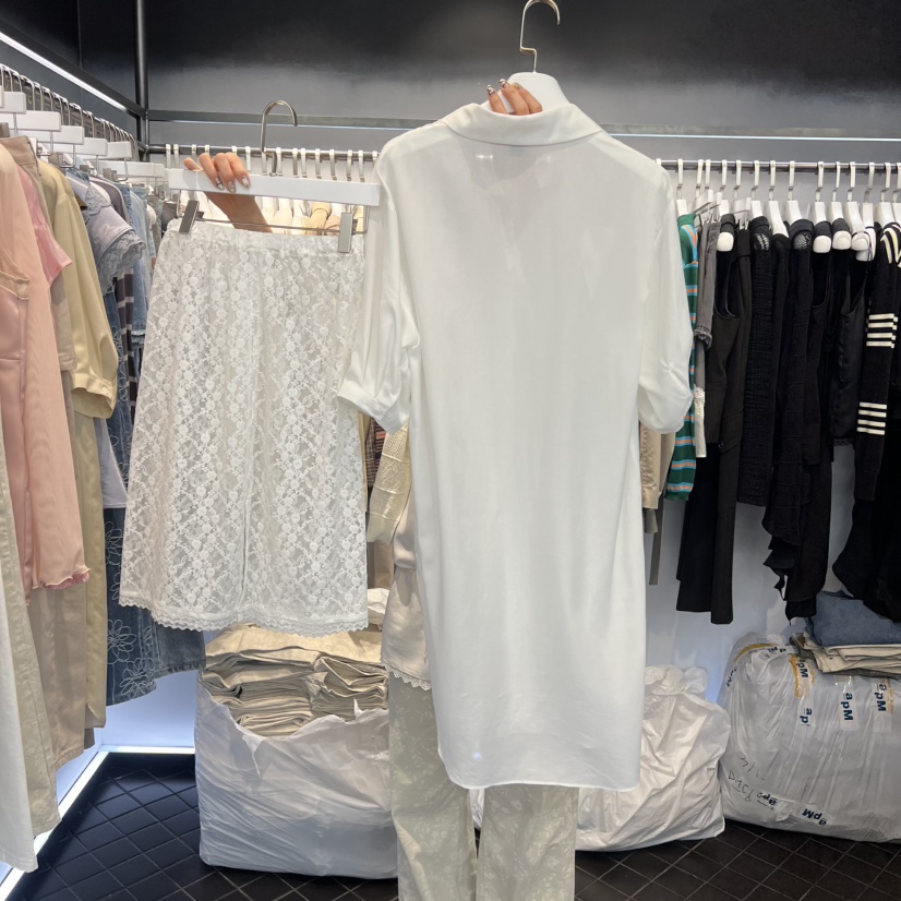 OUS/INCH-L韓國東大門直郵女裝新品推薦人氣套裝蕾絲亞麻OUS/INCH套裝