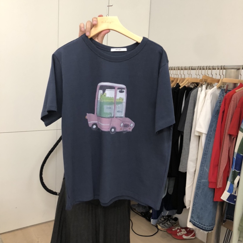 DOHWAJI韓國直郵實拍女士新款休閑熱賣26春夏推薦職業T恤DOHWAJIT恤圖色1