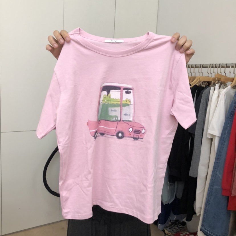 DOHWAJI韓國直郵實拍女士新款休閑熱賣26春夏推薦職業T恤DOHWAJIT恤圖色2