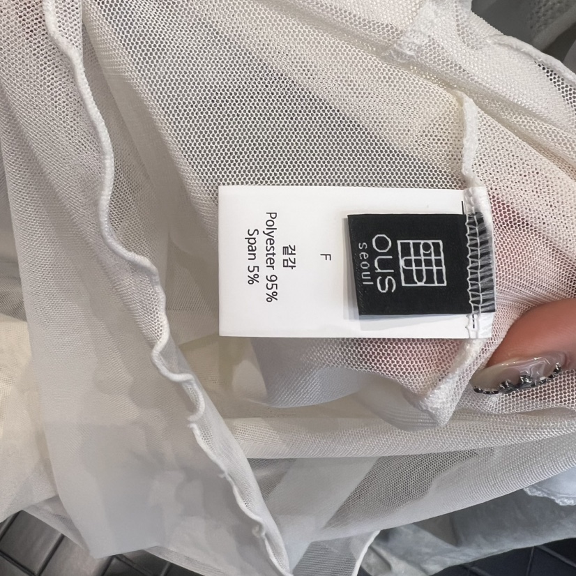 OUS/INCH-L韓國東大門直郵女士新品職業休閑長袖T恤網眼OUS/INCH長袖T恤