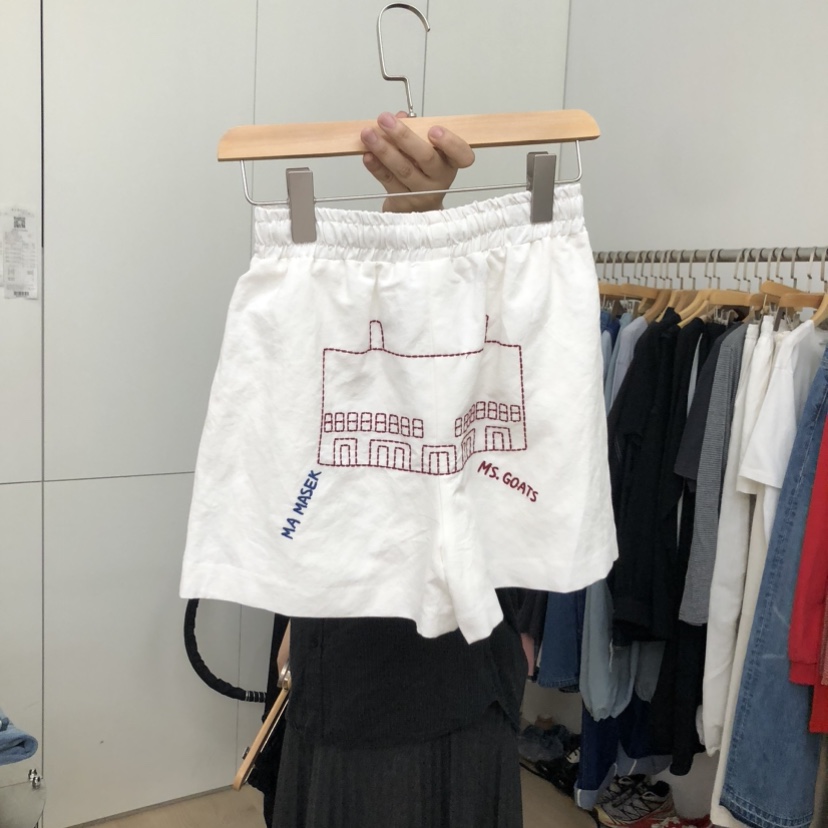 DOHWAJI韓國直郵實拍女裝新款時尚人氣推薦職業26春夏短褲刺繡DOHWAJI短褲